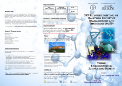 29th Scientific Meeting of Malaysian Society of Pharmacology and