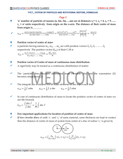 Formula - Medicon Physics Classes
