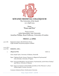 SMC 2015 formatted schedule - Medieval Colloquium