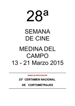 BASES DE PARTICIPACIÃN - Semana de Cine de Medina del Campo