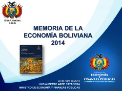 memoria de la economÃ­a boliviana 2014