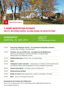 informationen - Meditation Schweiz