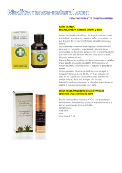 Catalogo Cosmetica - Mediterranea Natural