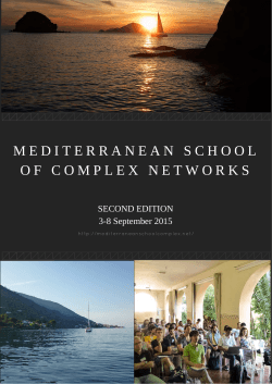 vademecum - Mediterranean School of Complex Networks