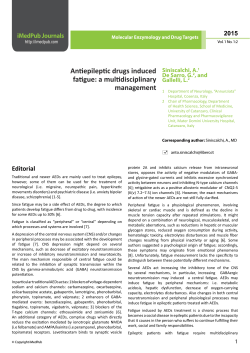 Antiepileptic drugs induced fatigue: a multidisciplinary management.
