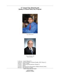 2nd Annual Vijay Babu Rayudu Quality & Patient Safety Day Program