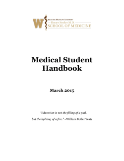 Medical Student Handbook - Western Michigan University School of