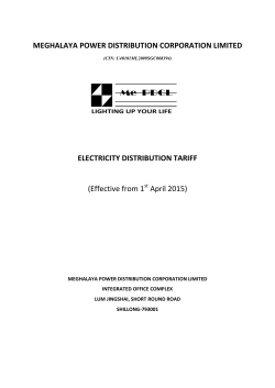 Electricity Distribution Tariff 2015