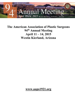 Symposium Application - AAPS - American Association of Plastic