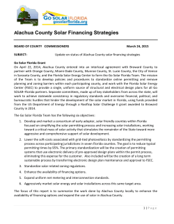 Alachua County Solar Financing Strategies