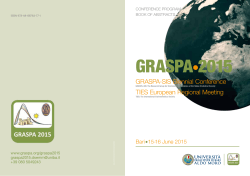 graspa 2015 detailed program - Events and Meetings of Italian