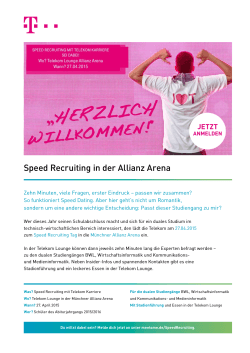 Speed Recruiting in der Allianz Arena