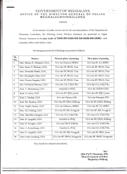 Promotion of Lower Division Assistants to Upper Division Assistants