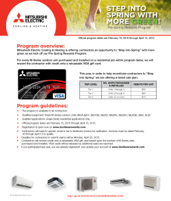 Step into Spring Rebate Program - Mitsubishi Electric Cooling