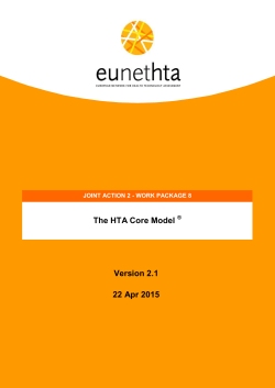 The HTA Core Model Version 2.1 22 Apr 2015