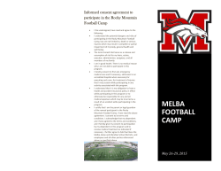 RMHS Football Camp Brochure