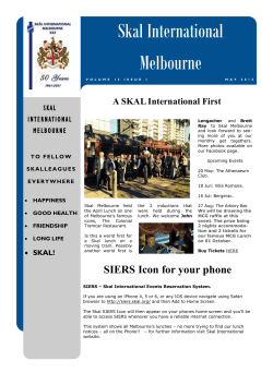 SKAL May Newsletter - SkÃ¥l International Melbourne