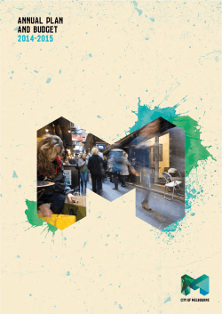 Annual Plan and Budget, 2014-15