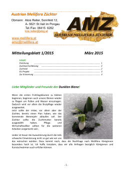 Mitteilungsblatt 1/2015 - AMZ Austrian Mellifera ZÃ¼chter