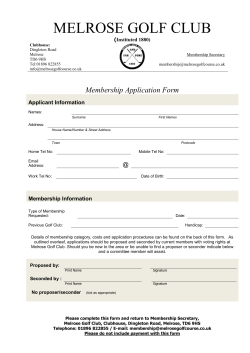 a copy of our Membership Application Form