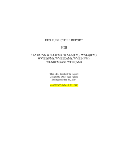 Mel Wheeler, Inc. EEO Public File Report 2014v3