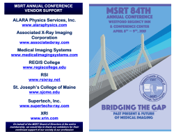 2015 Conference Brochure - Massachusetts Society of Radiologic
