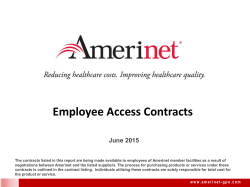 Employee Access Contracts - Amerinet Member