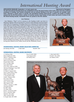 International Hunting Award