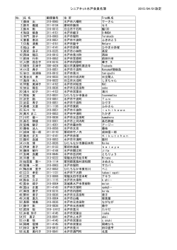 ã·ãã¢ãããæ°´æ¸ä¼å¡åç°¿ 2015/04/01æ¹å®