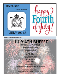 JUNE 2015 Rumblings From The Hills