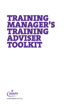 Training Manager`s Training Adviser Toolkit