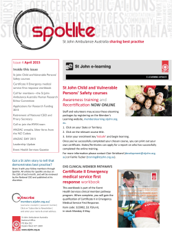 subscribe St John Child and Vulnerable Persons` Safety courses