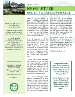 March 2015 - Wolferts Roost Country Club