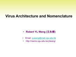 Virus Architecture and Nomenclature
