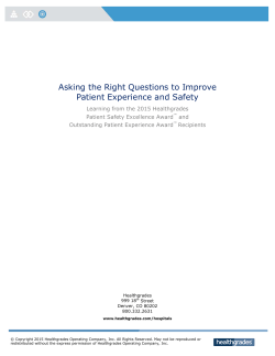 Asking the Right Questions to Improve Patient Experience and Safety
