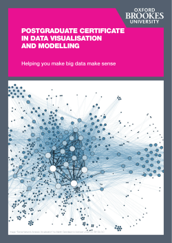 postgraduate certificate in data visualisation and modelling