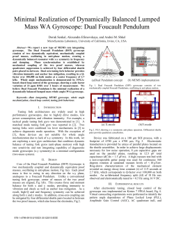 Dual Foucault Pendulum - UC Irvine MicroSystems Lab
