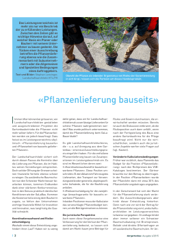 Artikel aus "dergartenbau" â Â«Pflanzenlieferung bauseits
