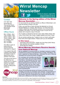 Wirral Mencap Newsletter April 2015