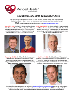 Speakers: July 2015 to October 2015