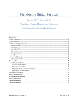 Festival Info Document - Mendocino Guitar Festival