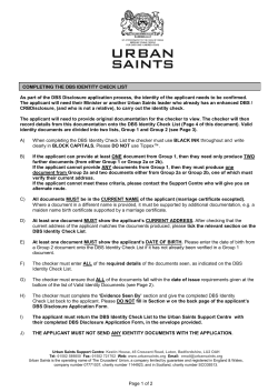Page 1 of 2 As part of the DBS Disclosure application
