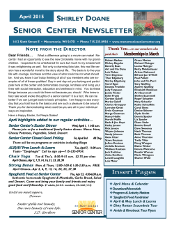 April - Senior Center