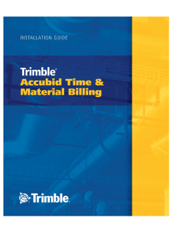 TrimbleÂ® Accubid Time & Material Billing | Installation