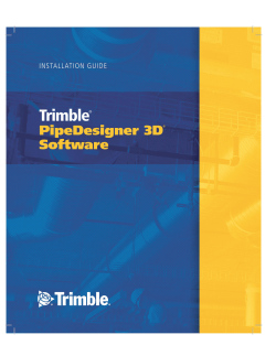 TrimbleÂ® PipeDesigner 3DÂ® | Installation Guide