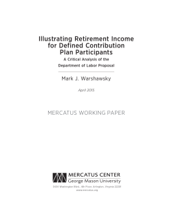 Illustrating Retirement Income for Defined