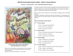 2015 NJ Conservation Poster Contest â Mercer County Winners