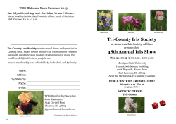 Tri-County Iris Society 48th Annual Iris Show