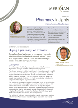 our Pharmacy insights Summer 2015