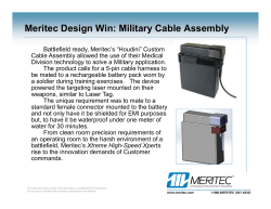 Meritec Design Win: Military Cable Assembly